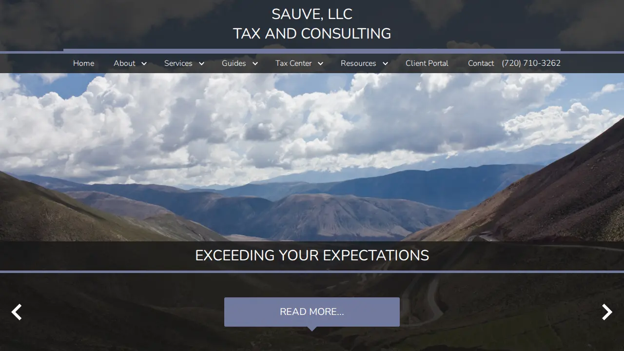 Sauve LLC - Tax and Consulting page