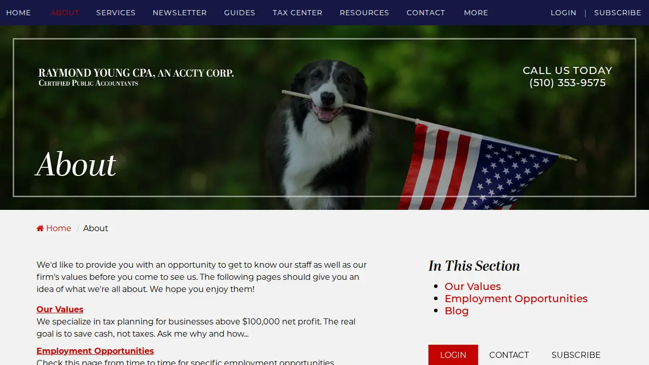 Raymond Young CPA page
