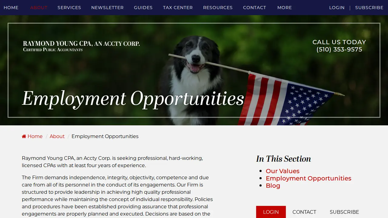 Raymond Young CPA page