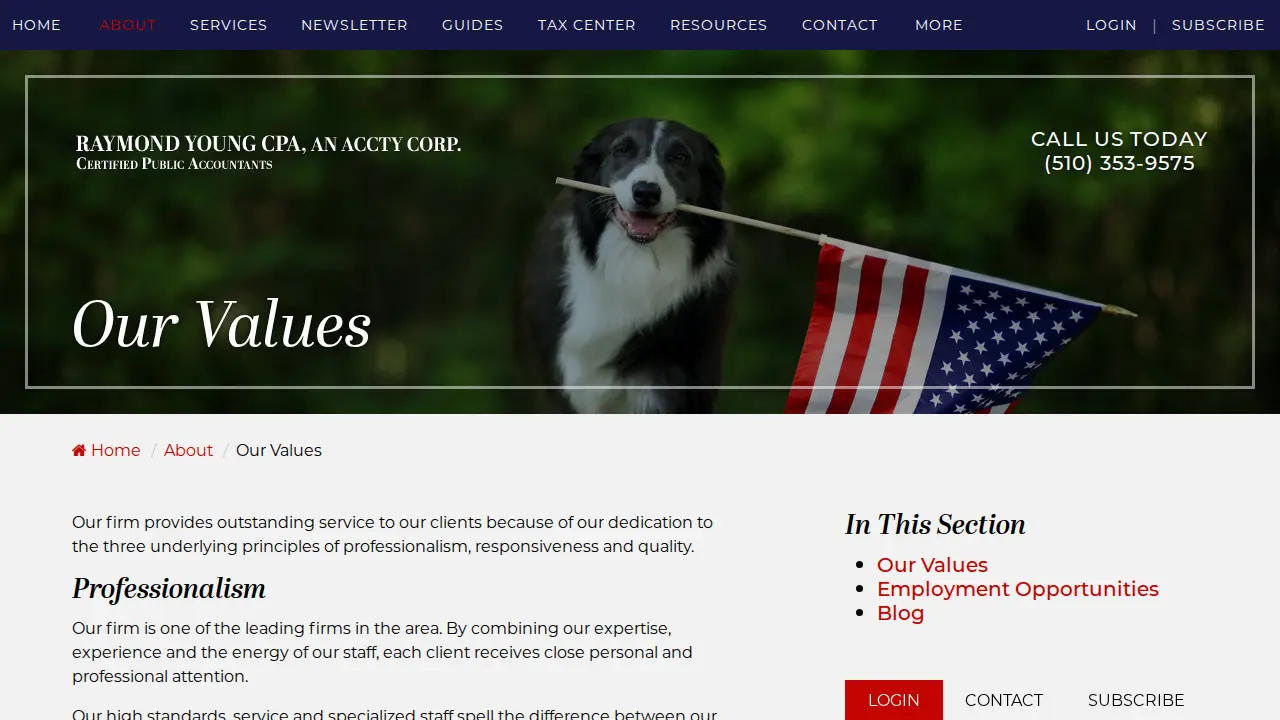 Raymond Young CPA page