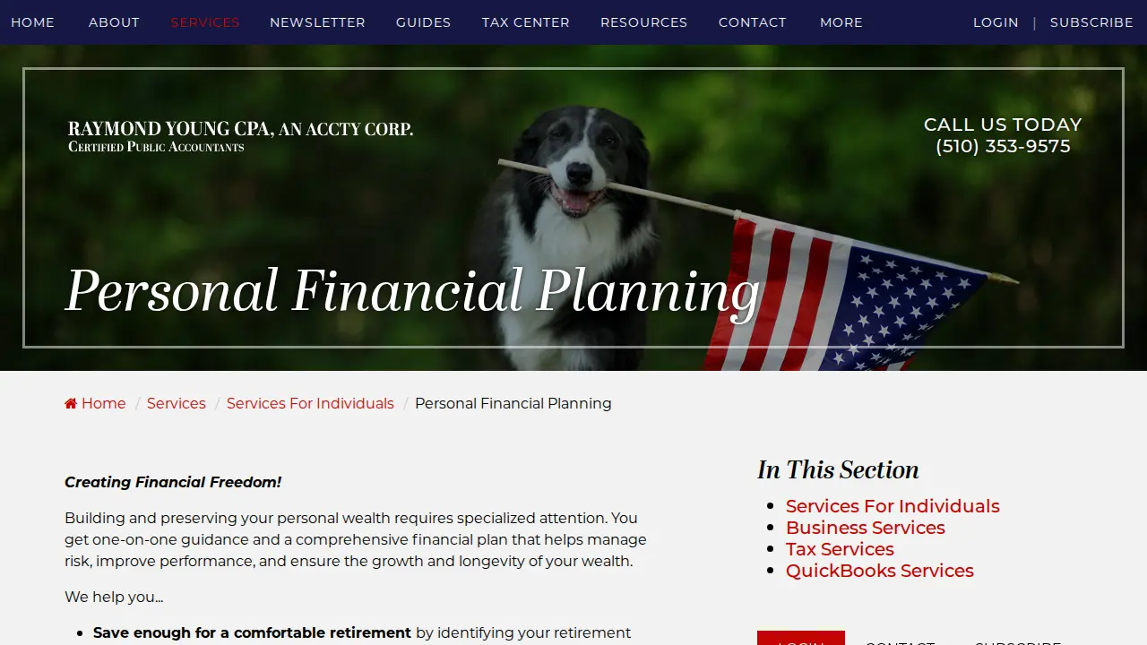 Raymond Young CPA page