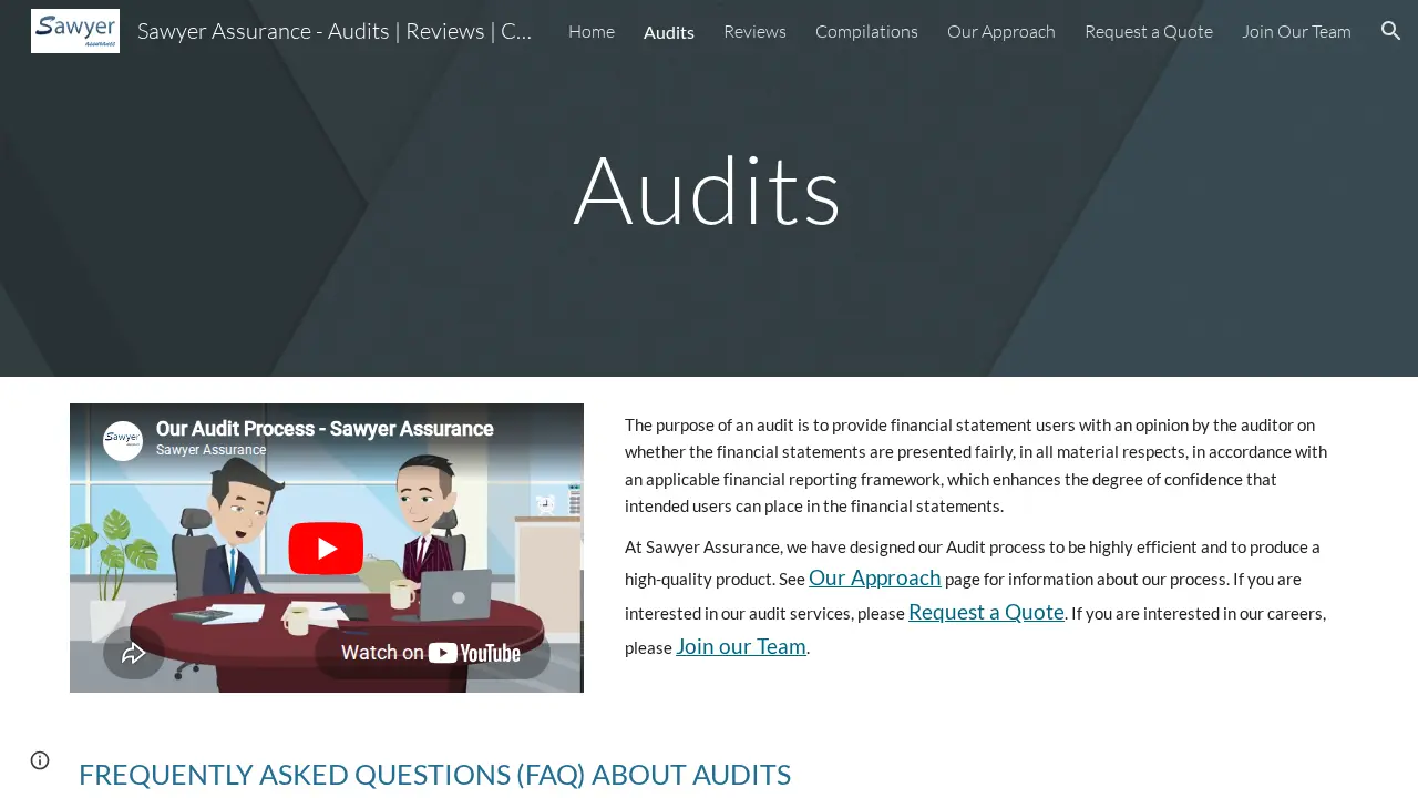 Sawyer Assurance page