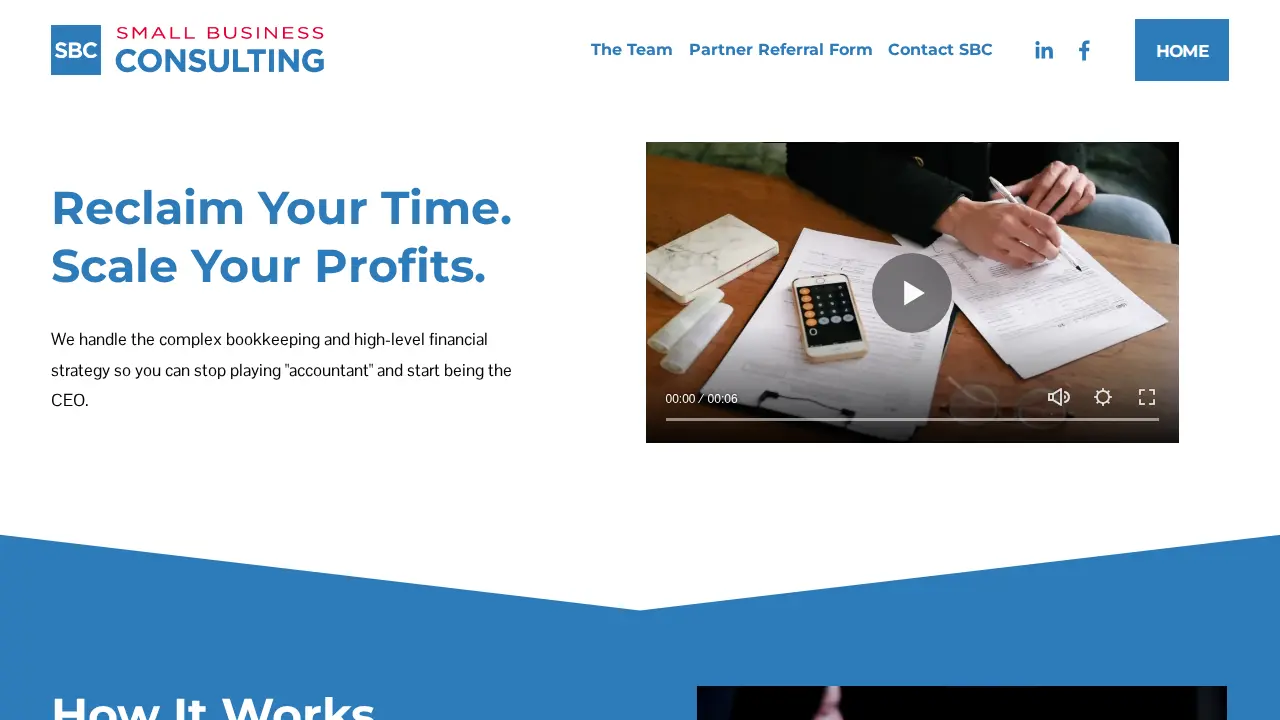 SBC Small Business Consulting page