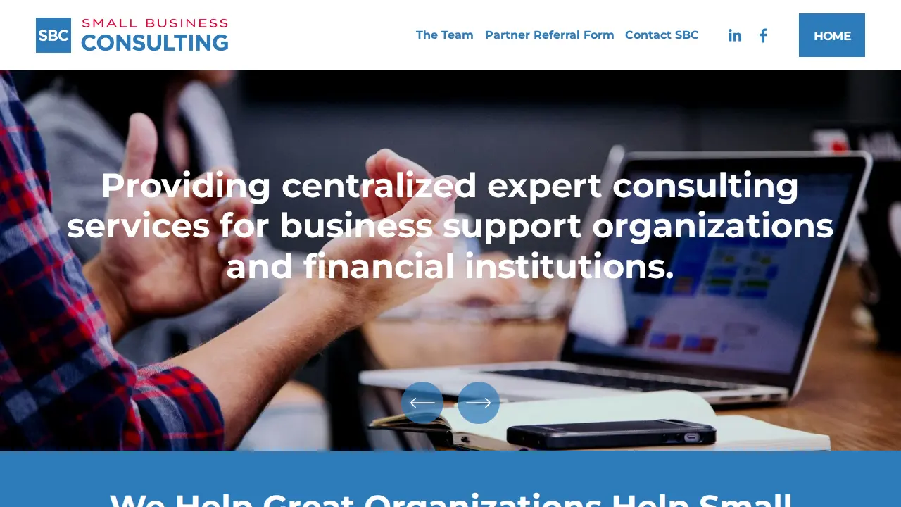 SBC Small Business Consulting page