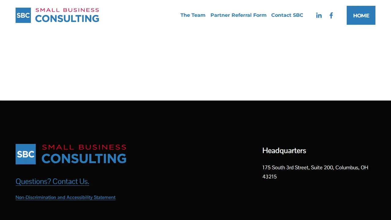 SBC Small Business Consulting page