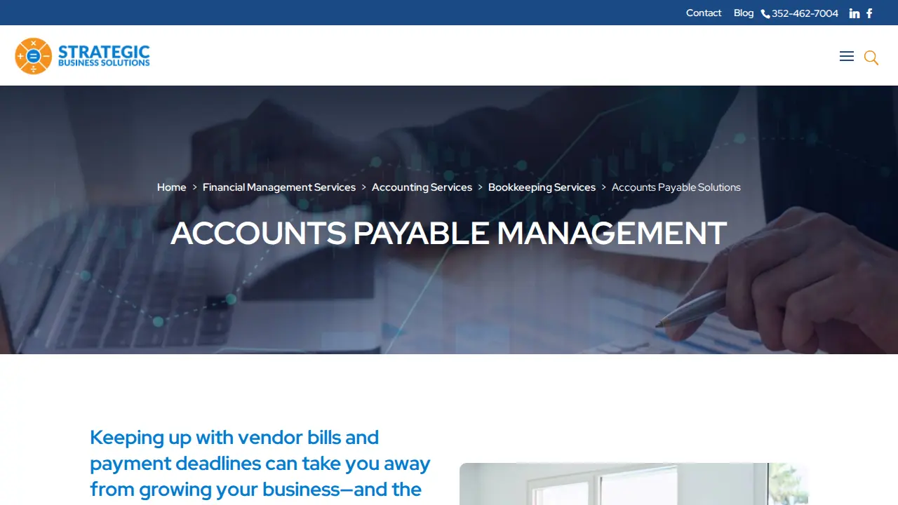 Strategic Business Solutions LLC page