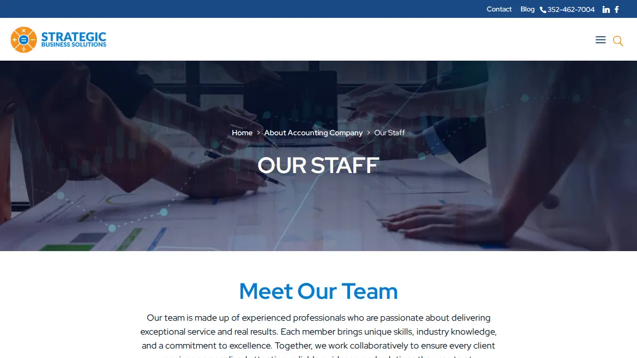 Strategic Business Solutions LLC page