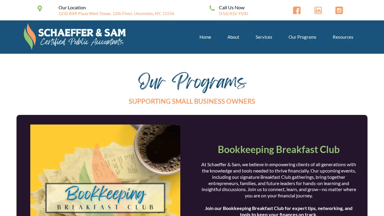 Schaeffer & Sam, CPA, P.C. page