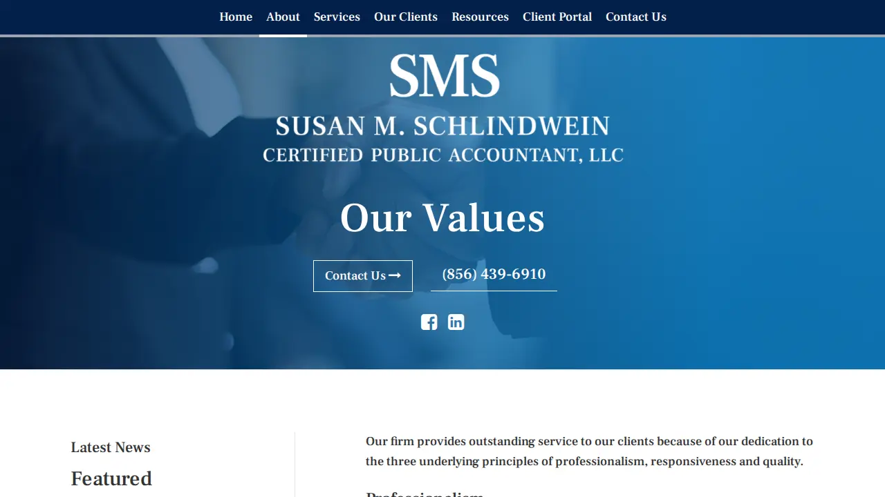 Susan M Schlindwein CPA LLC page