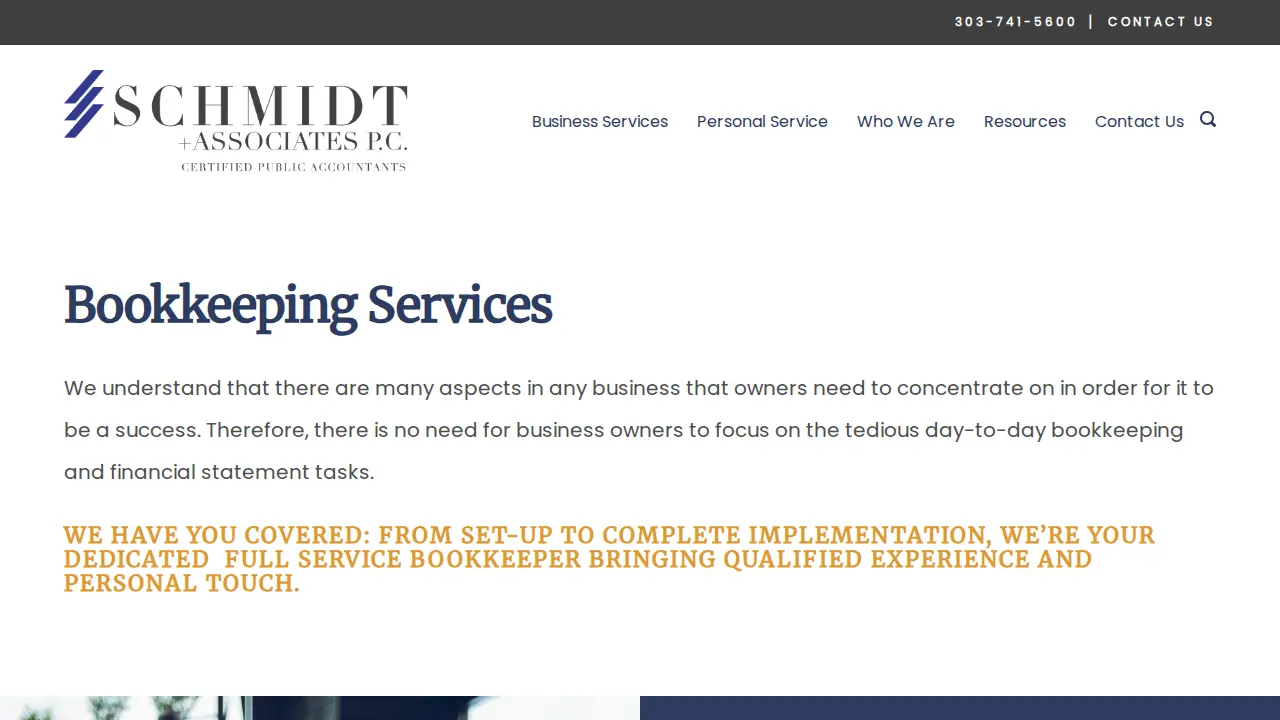 Schmidt & Associates CPA Firm page