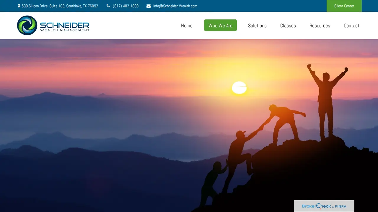 Schneider Wealth Management page
