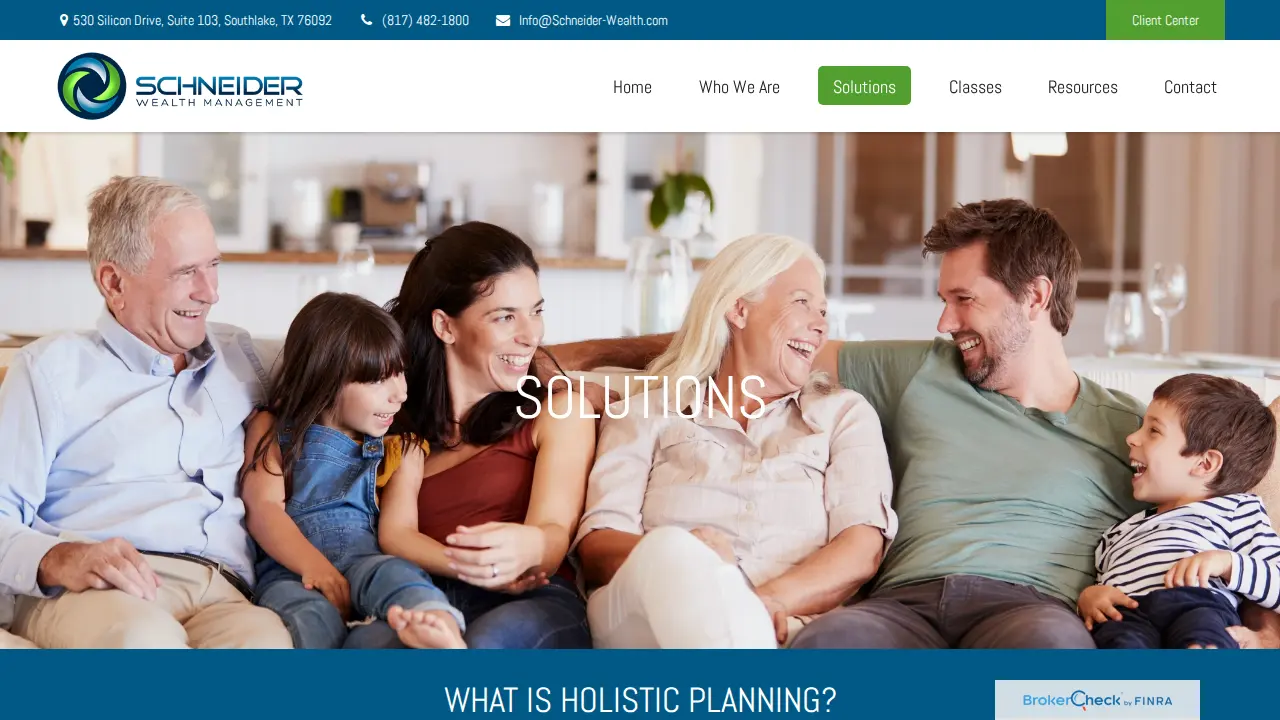 Schneider Wealth Management page