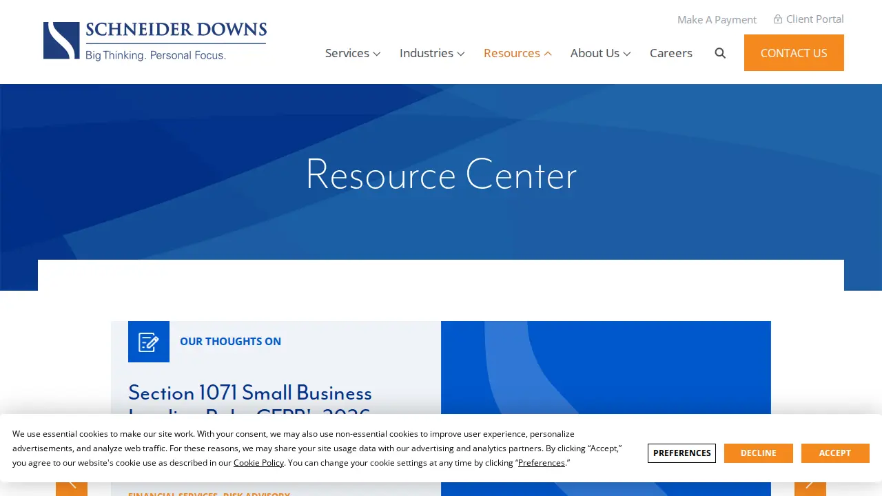 Schneider Downs page