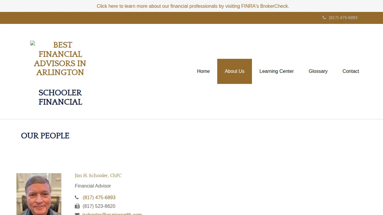 Schooler Financial page
