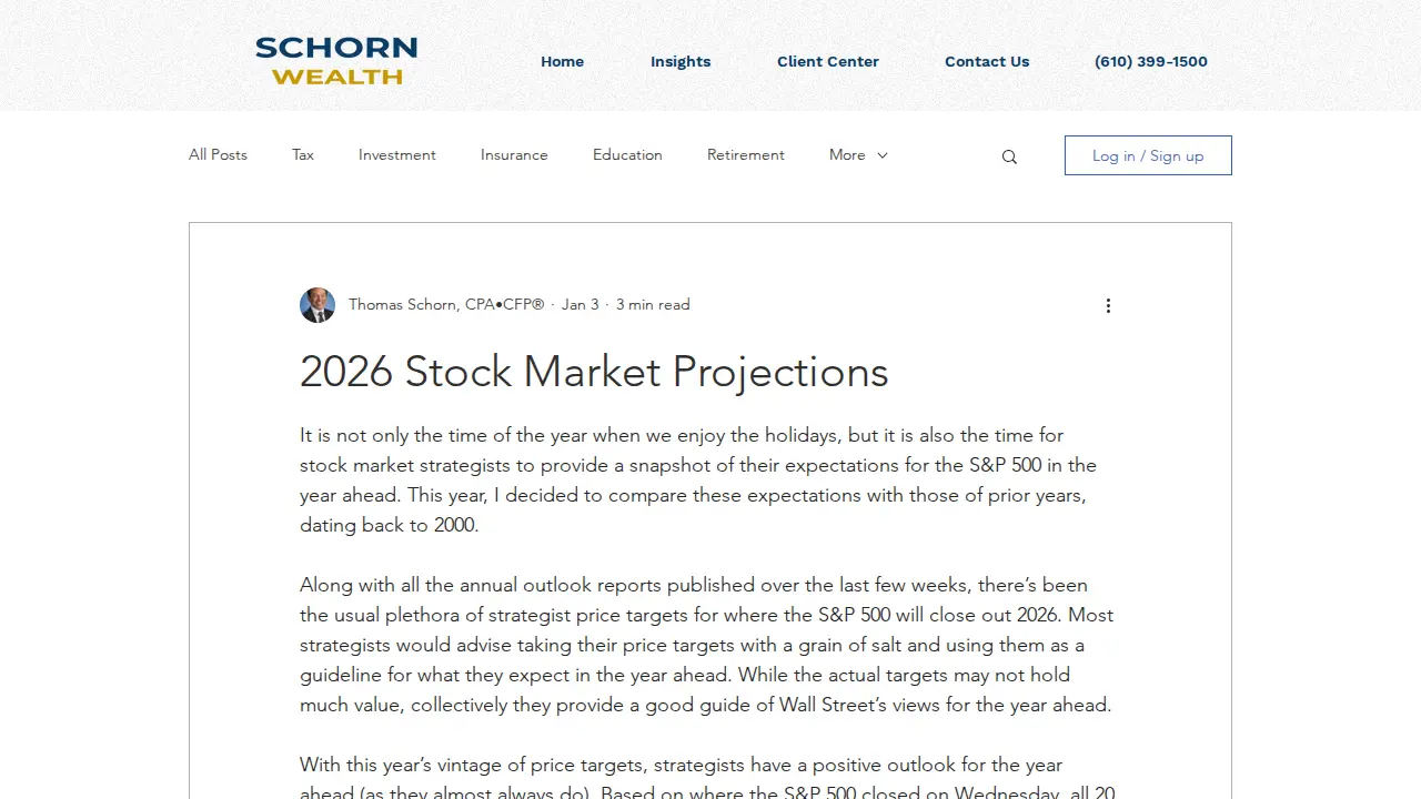 Schorn Wealth page
