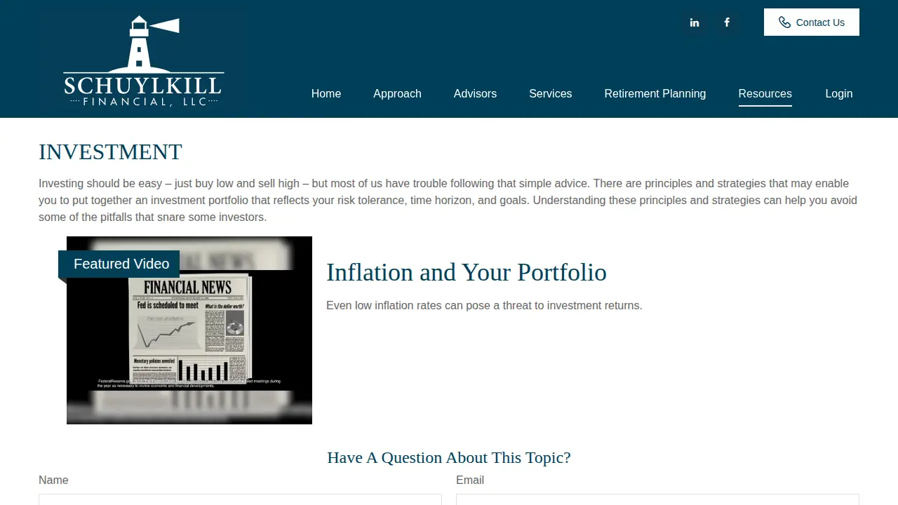 Schuylkill Financial LLC page