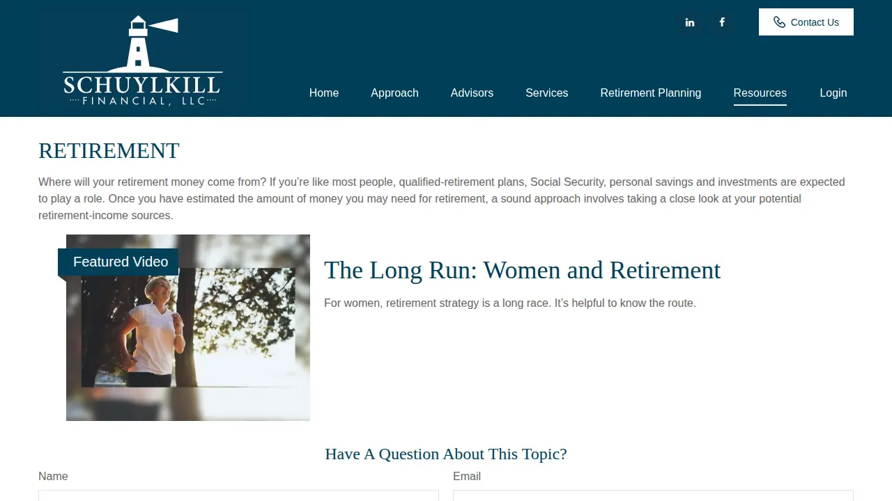 Schuylkill Financial LLC page