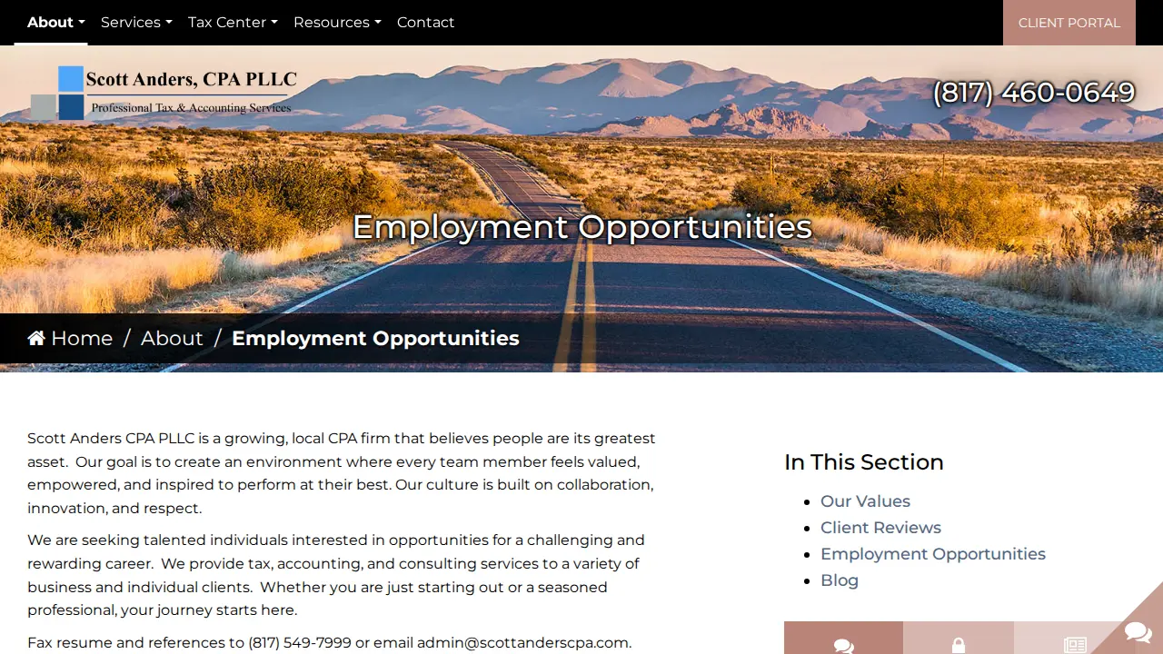 Scott Anders, CPA PLLC page