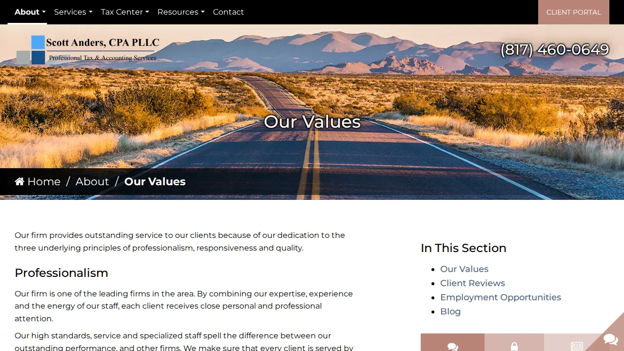 Scott Anders, CPA PLLC page