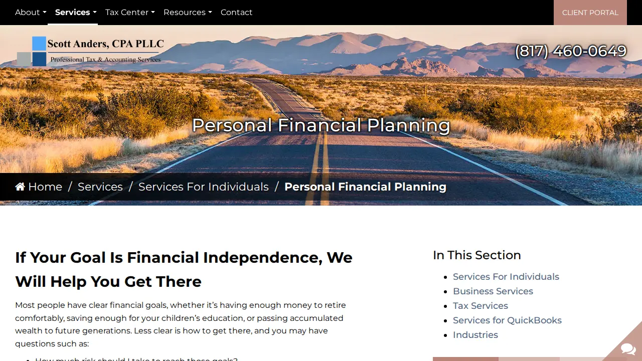 Scott Anders, CPA PLLC page
