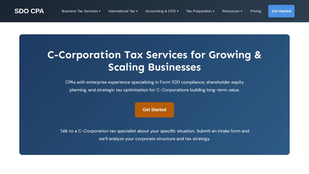 SDO CPA: Tax Preparation, Accounting, & Bookkeeping page