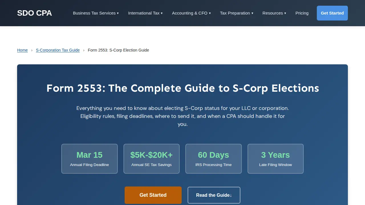 SDO CPA: Tax Preparation, Accounting, & Bookkeeping page