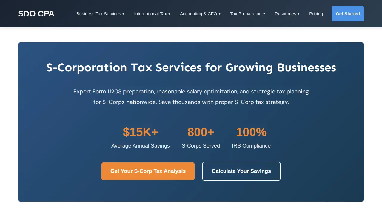 SDO CPA: Tax Preparation, Accounting, & Bookkeeping page