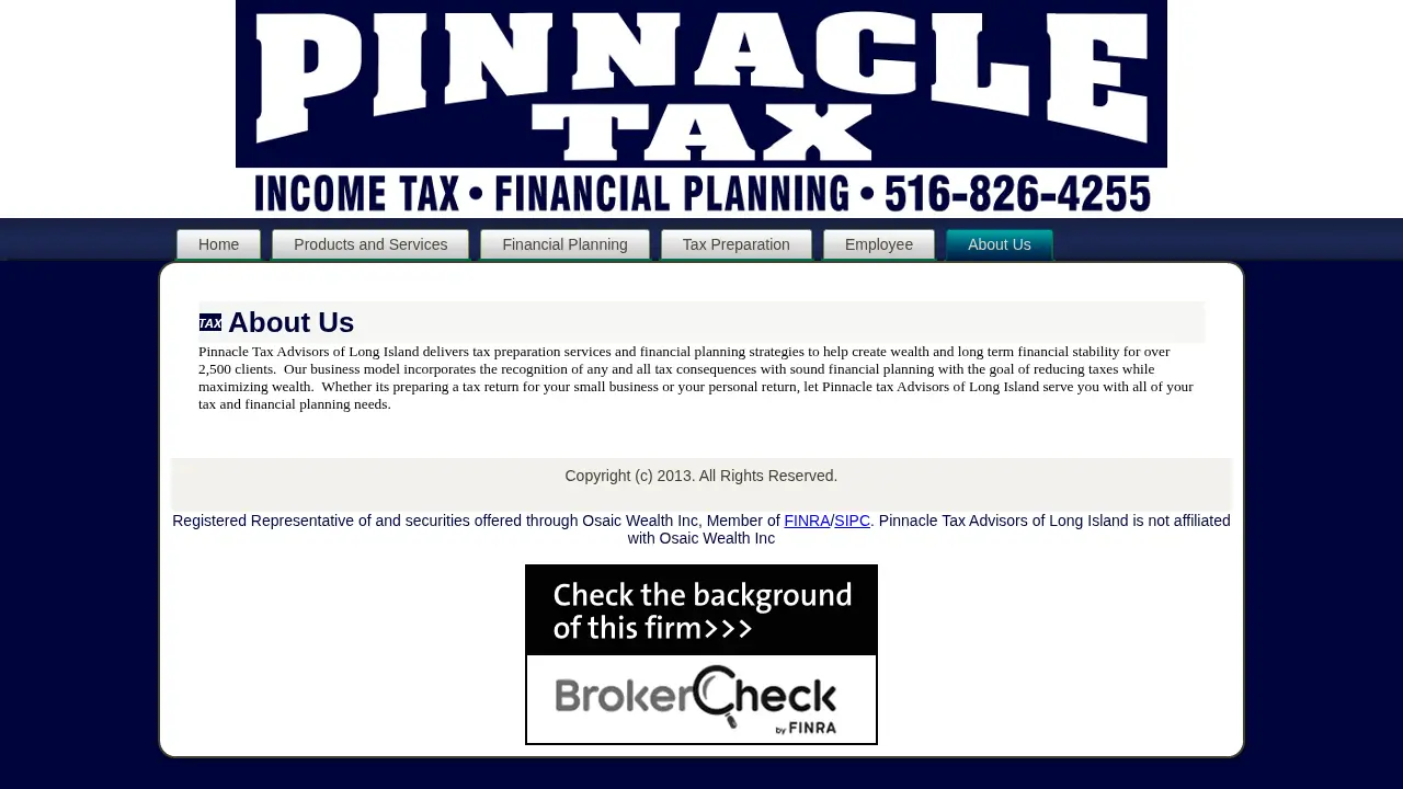 Pinnacle Tax Advisors of Seaford page