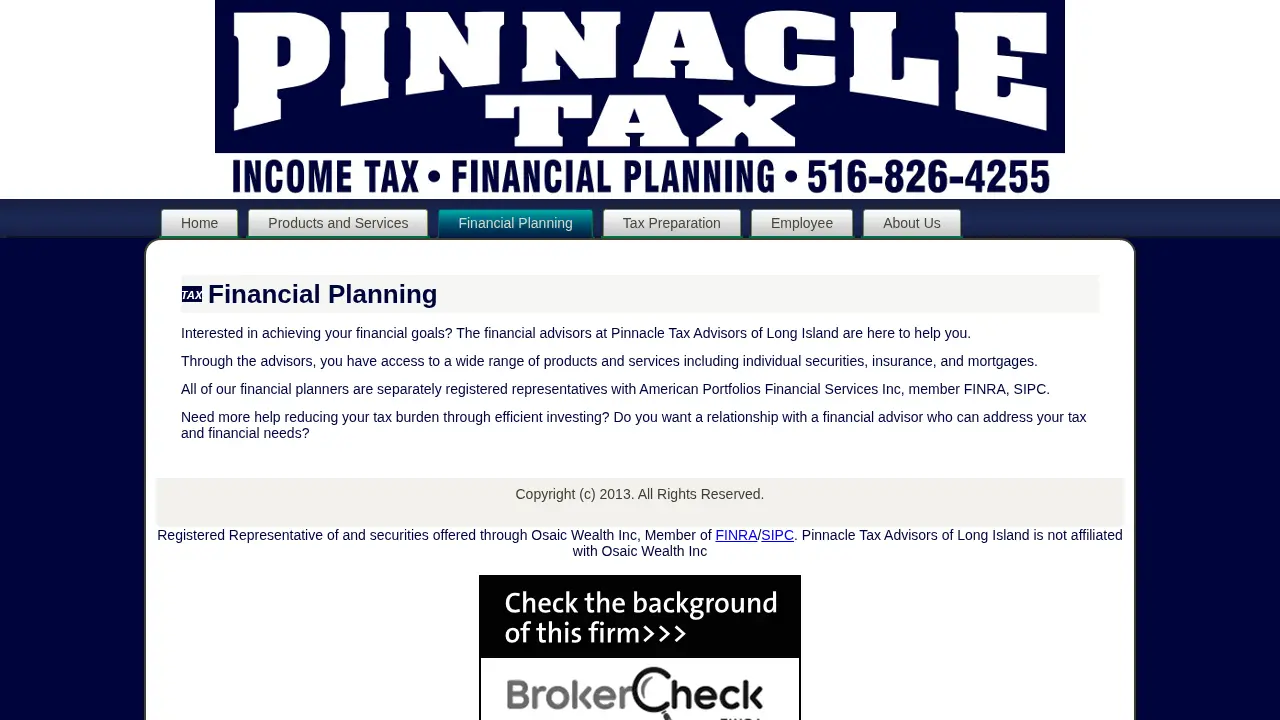 Pinnacle Tax Advisors of Seaford page