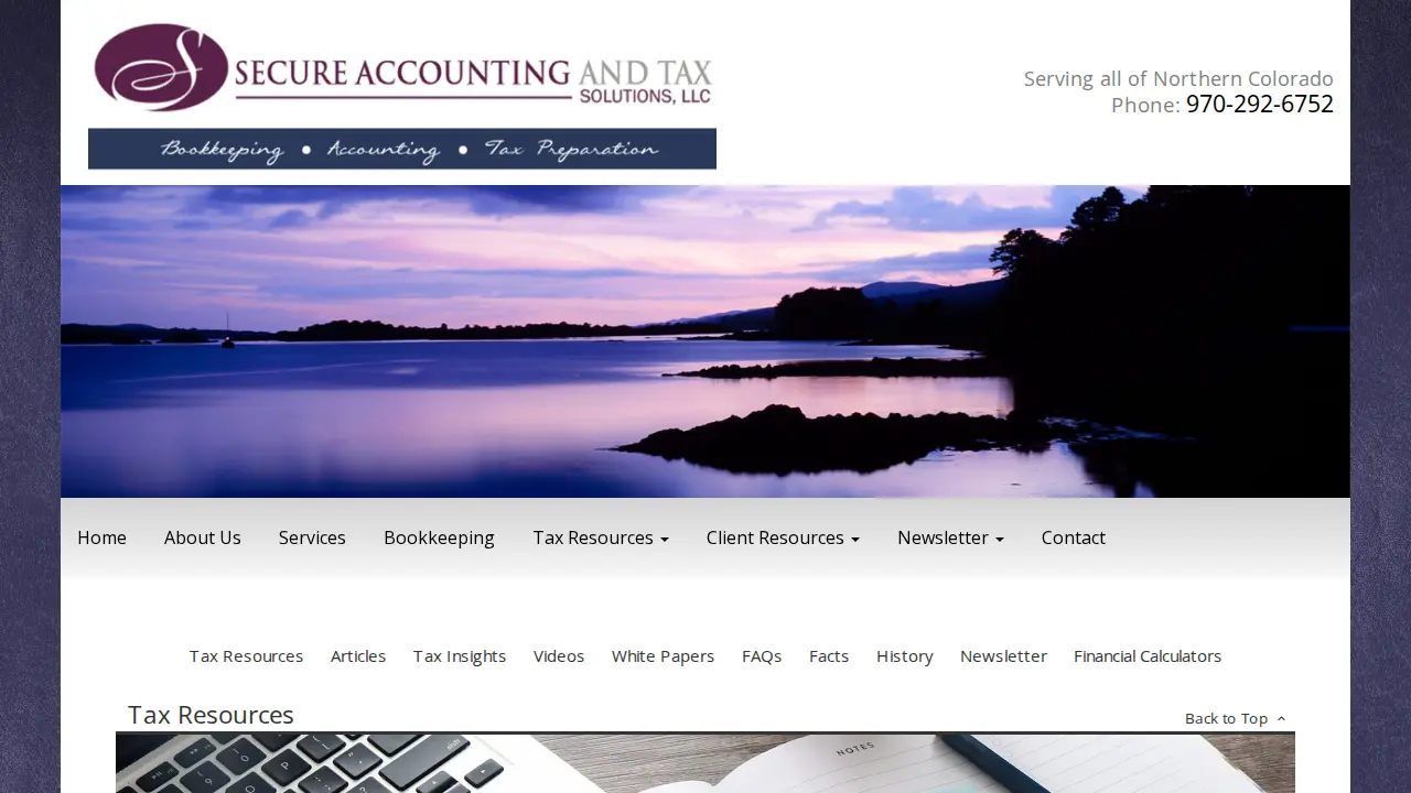Secure Accounting & Tax Solutions LLC - Tax Accountant Loveland and Fort Collins Colorado page