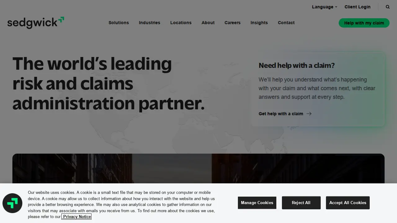 Sedgwick Claims Management Services website