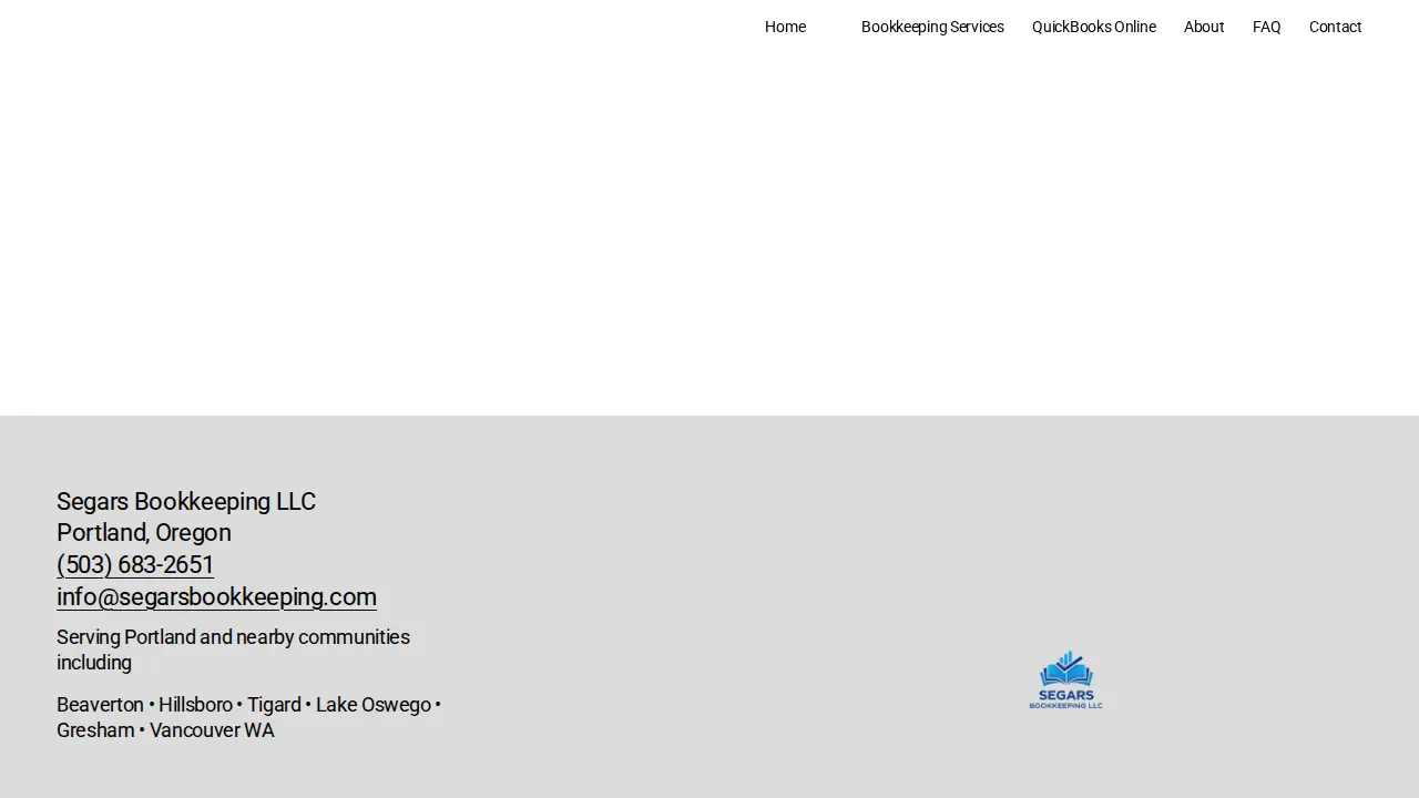 Segars Bookkeeping LLC page