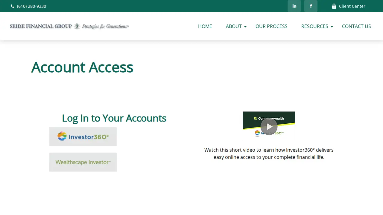 Seide Financial Group page