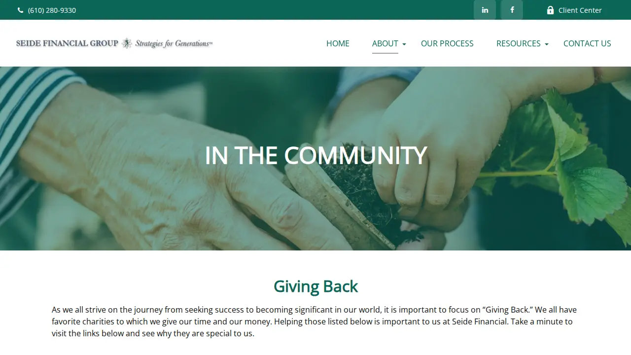 Seide Financial Group page