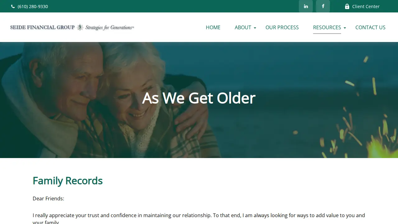 Seide Financial Group page