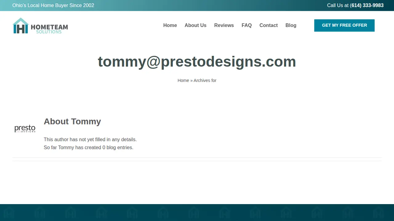 Hometeam Solutions page