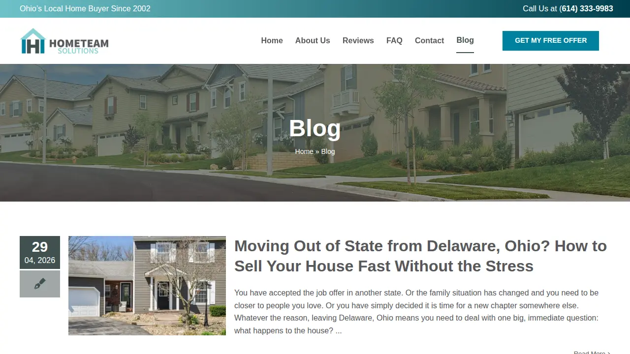 Hometeam Solutions page
