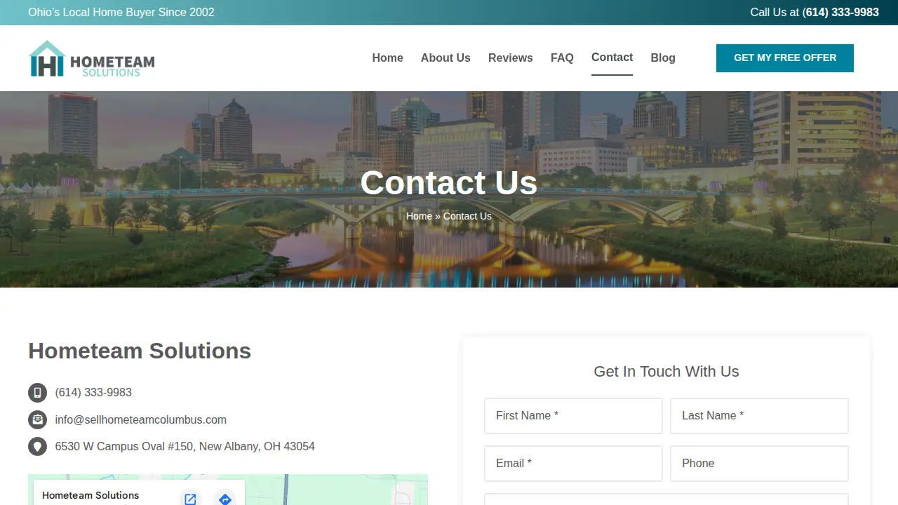 Hometeam Solutions page