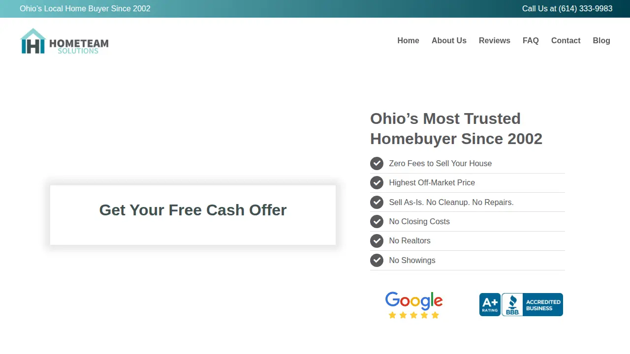 Hometeam Solutions page