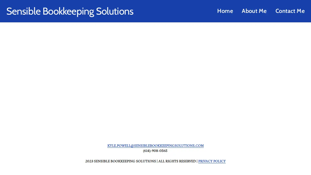 Sensible Bookkeeping Solutions page