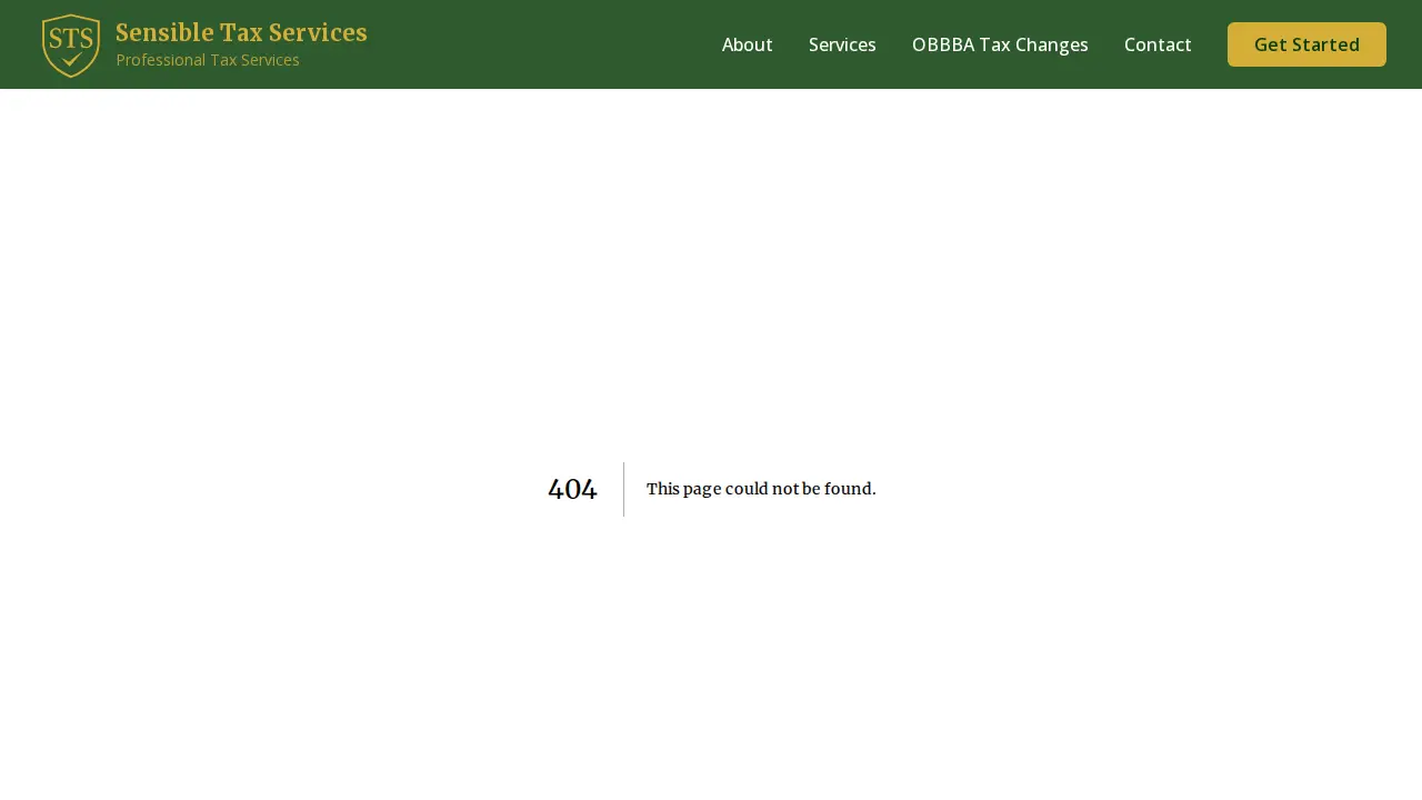 Sensible Tax Services page