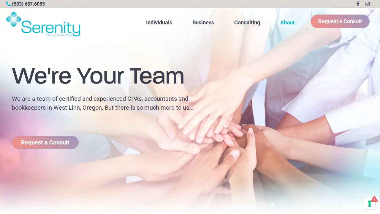 Serenity Tax & Accounting page