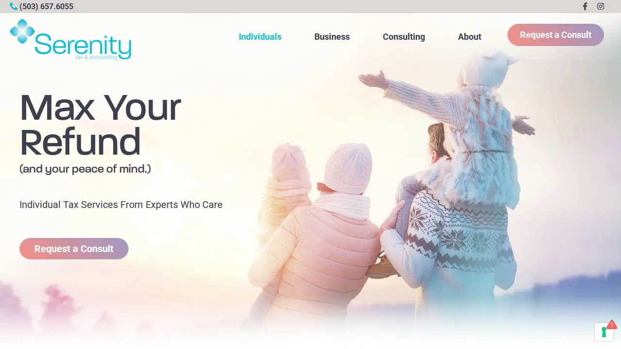 Serenity Tax & Accounting page