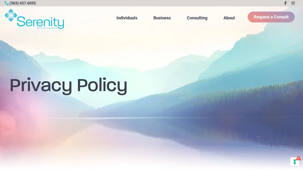 Serenity Tax & Accounting page