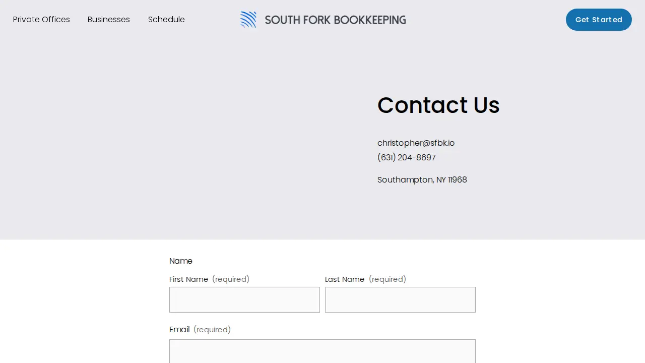 South Fork Bookkeeping page