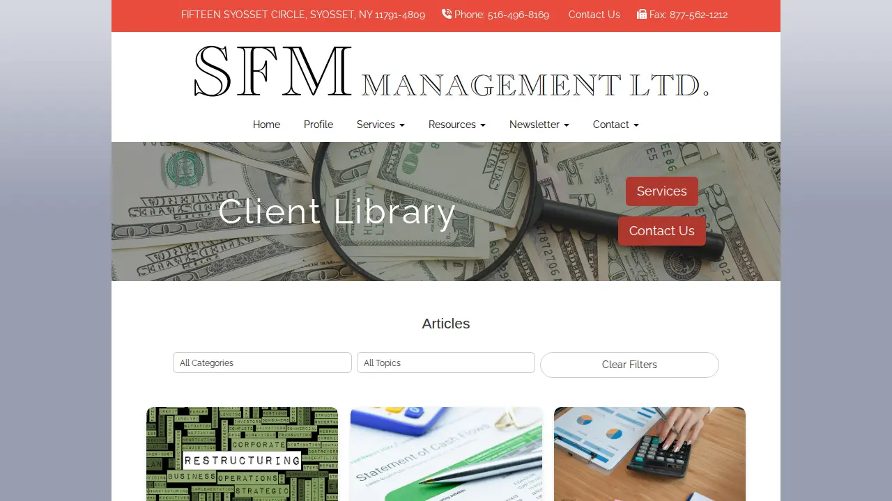 SFM Management Ltd page