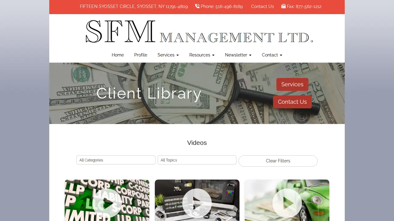 SFM Management Ltd page