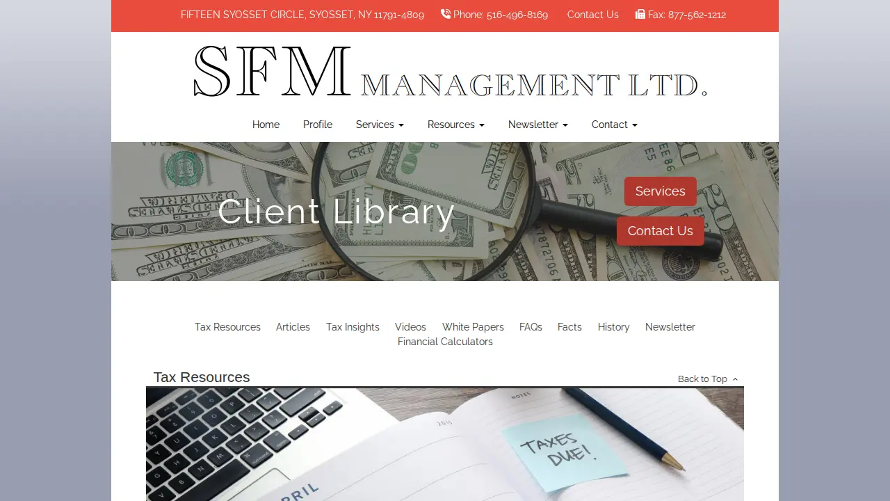 SFM Management Ltd page
