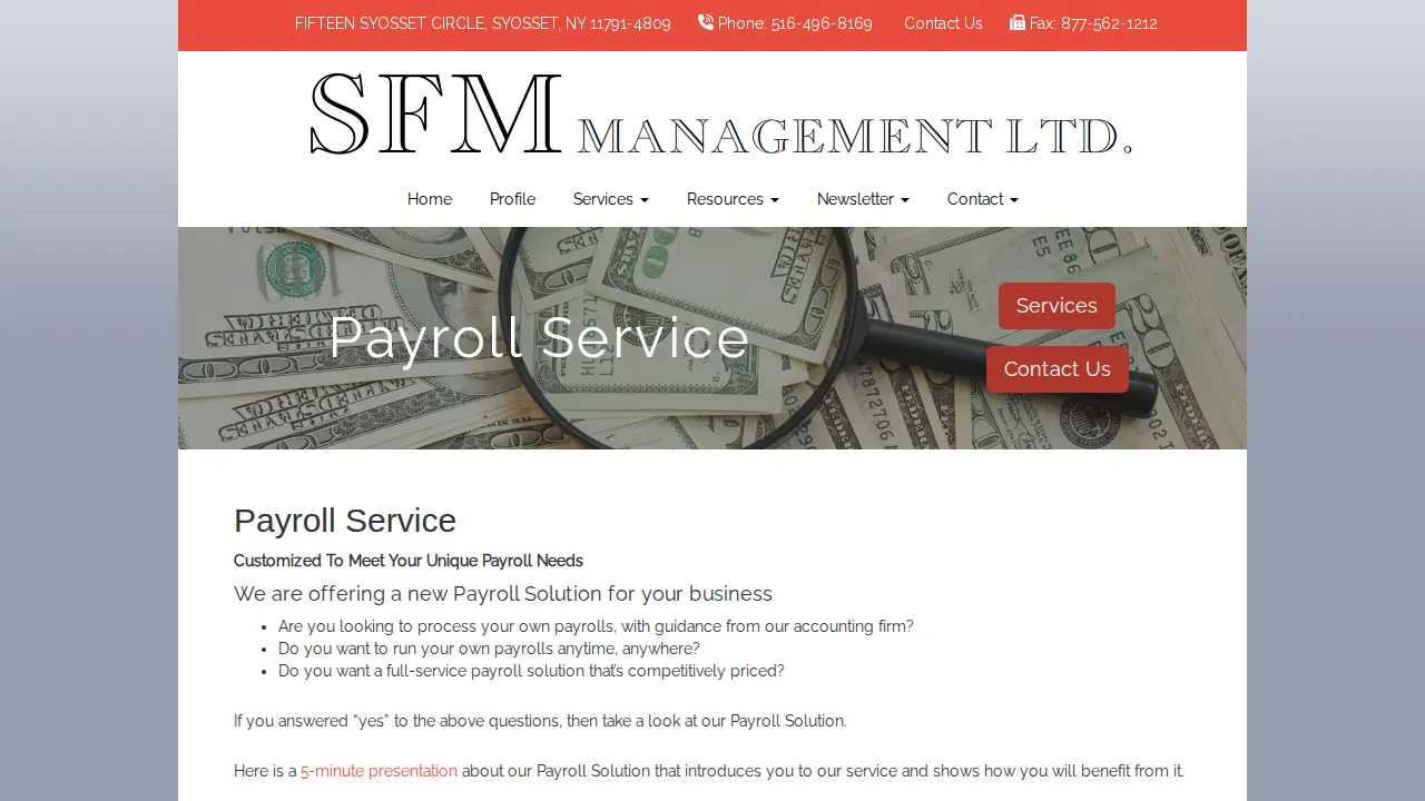 SFM Management Ltd page