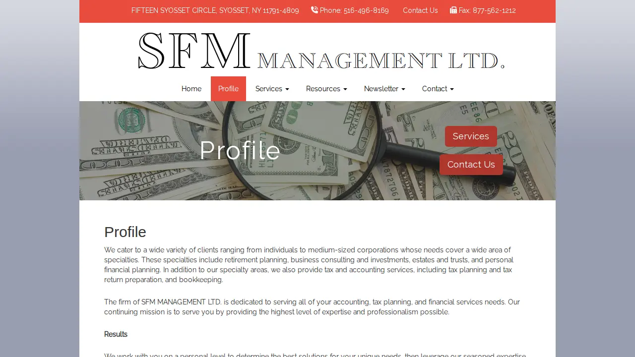 SFM Management Ltd page